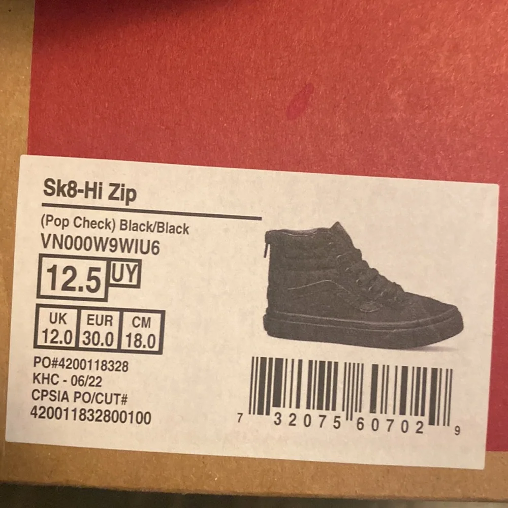 VANS SK8-Hi Zip black canvas size 12.5_11